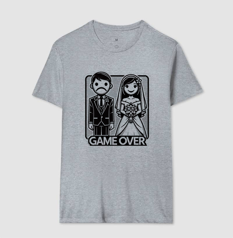 Camiseta Casamento Game Over