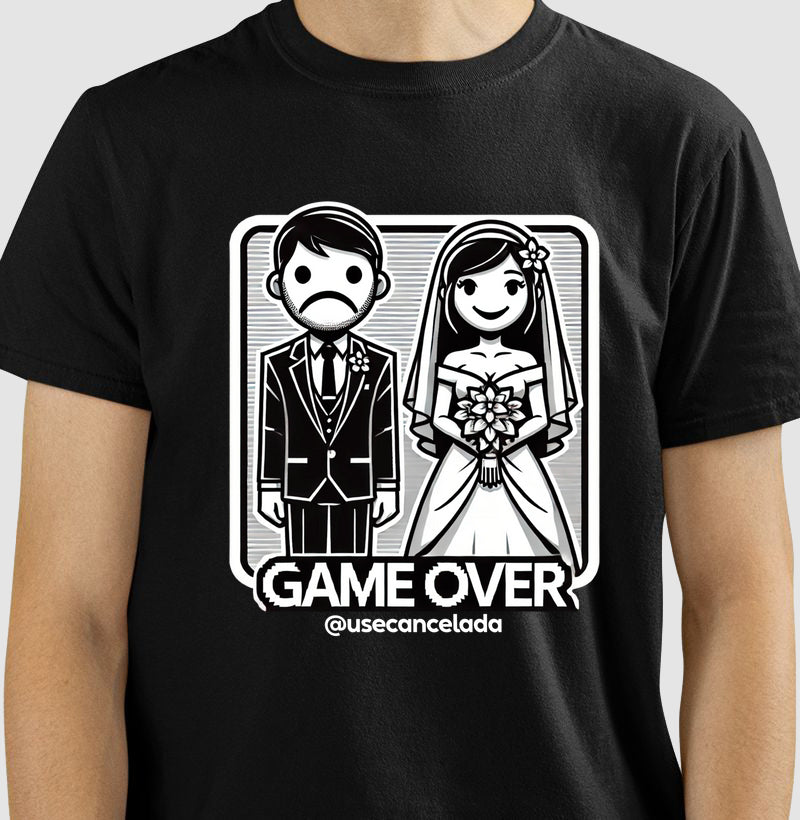 Camiseta Casamento Game Over