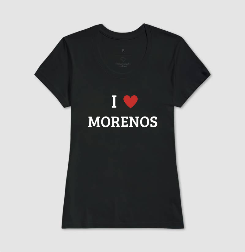 Camiseta Eu Amo Morenas